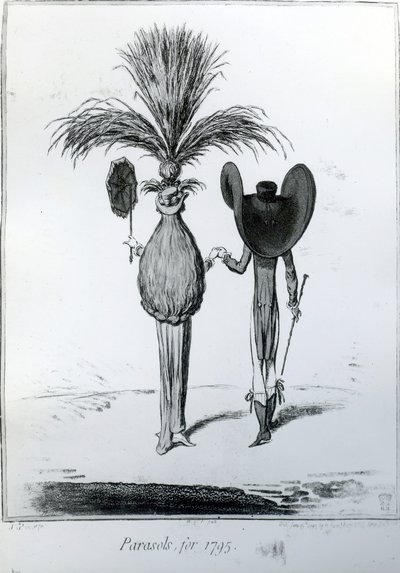 Sonnenschirme, für 1795 von James Gillray